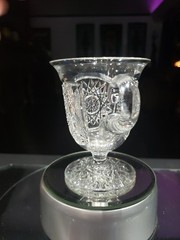 Footed Punch Cup American Brilliant Period Cut Glass Crystal Bergen Monticello