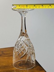 2 Shannon Crystal by Godinger Dublin Pattern Wine Water Goblet Glasses 8″