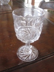Mixed Lot of Vintage Etched Glass Cordials Group of 5