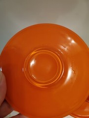SALE! WAS 50 VTG MCM HAZEL ATLAS 9PC ORANGE OVIDE PLATONITE LITTLE HOSTESS 1950S