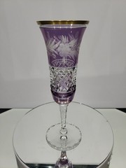 Champagne Flute Glass 7-1/2″ Crystal Ebeling & Reuss Marchioness Amethyst Purple