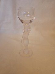 Bayel Bacchus Crystal Frosted Demeter Nude Stem 3 oz Cordial Glass 5 3/4″