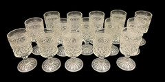 Vintage Anchor Hocking Wexford Wine/Juice Goblets – Variety of sizes – 32 pcs.