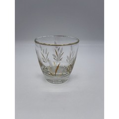 Vintage Libbey Glass Wheat Spray Pattern Lowball Glass