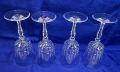 Set of 2 Vintage Crystal Villeneuve Wine Goblets Cristal D’Arques-Durand