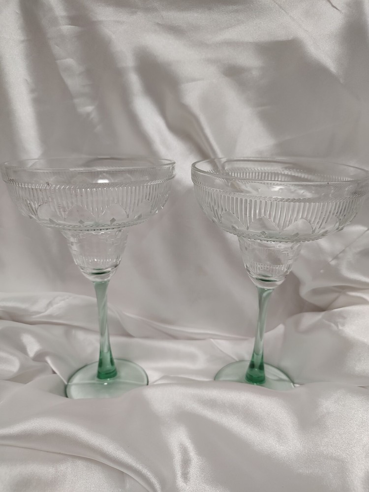 Vintage margarita glasses South western Cristal d’Arques-Durand sombrero set