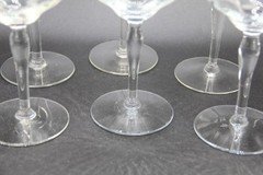 Javit Crystal-Styled Starflower Etched Glass Champagne Sherbet Coupe Stem 6