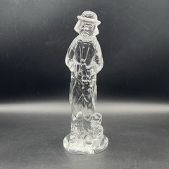 Waterford Crystal Clown Musician with Best Friends Puppy Dog Violin Figurine 9”