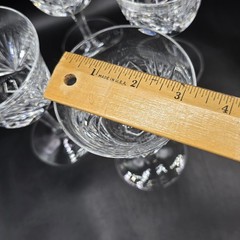 Set of 4 Gorham Cherrywood Clear Cut Crystal Wine Glasses Goblets 6″ Stemware