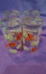 4 Libbey Royal Norfolk Crisa Pumpkins Fall Harvest Hball/Tumbler Glasses 16 Oz