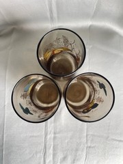 Vintage Anchor Hocking Butterfly Beverage Glasses Set Of 3