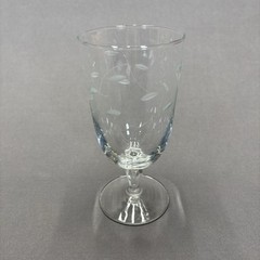 Libbey Glass Windswept Iced Tea Glass Goblet 6 3/4″ Replacements Etched Leaves