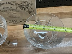 Vtg W.M. Dalton 24% French Lead Crystal Unit No.3 2 Champagne/SherbetMade France