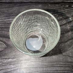 Vtg Jeannette Finlandia Tree Bark Icicle Old Fashioned Flared Low-ball Glass