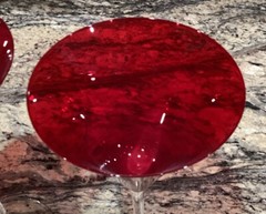 2 LENOX RED HOLIDAY GEMS COSMOPOLITAN CLEAR STEMS LOOK UNUSED