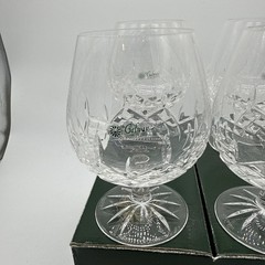 Galway Irish Abbey Pattern Crystal Brandy Cognac Snifter Glasses SET OF 4