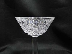 Bohemian Czech Queen Lace, Cut Stars: Flared Liquor Cocktail (s), 4 3/4″ Tall
