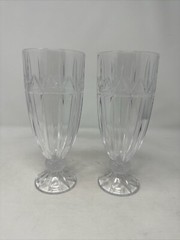 2 SHANNON CRYSTAL GLASSES SLOVAKIA ELOQUENT 8”TALL Designs Of Ireland 24%L HTF