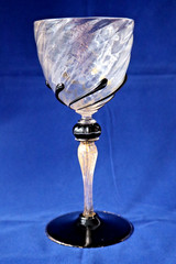 Antique Venetian Salviati Renaissance Revival glass goblet c 1920-1930
