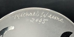 Michael Weems ELISE 2005 Clear Balloon Wine Glass Hock 8 1/4″ Tall, Wafer Stem