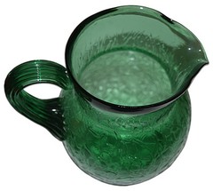McKee Innovation Crackle Glassware # 88-1 Green Covered Iced Tea Set