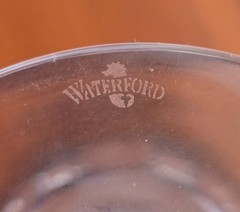 Set of 2 Waterford Crystal Wine Glass Water Goblets Cased Cut Simply Lilac Purpl