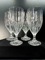 Mikasa Park Lane Lead Crystal Wine or Iced Beverage Glasses ~ 6 3/8 x 3″