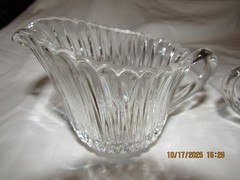 fostoria radiance cream and sugar set