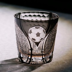 Unique Soccer Fan Trophy Whiskey Glass Engraved Football Sports Souvenir Cup