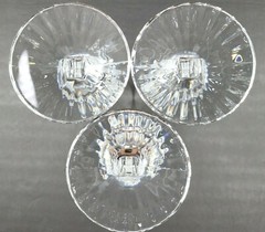 3 Cristal D’Arques Millennium 2000 Fluted Champagne Set Vintage 10.25″ Glasses