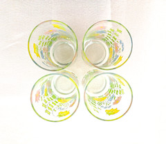 Corelle Spring Meadow 16 oz Glass Tumblers Glassware 6 1/2″ Set of 4
