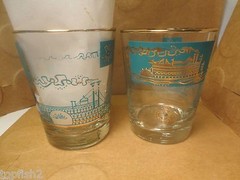 Steamboat/Riverboat/Paddleboat Hi/Lo ‘Low’ Ball Glass, 2 Count(Used/EUC/Vintage)