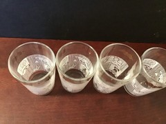 vintage 1960’s anchor hocking colonial American juice Cocktail glasses Set Of 4