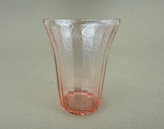 jeannette cherry blossom pink flat tumbler (set of 6) 4 1/8″ tall 9 oz.