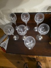 Mikasa Oscar De La Renta Crystal Goblets. New. Set Of 7