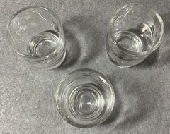 Set of 3 Clear Princess House3 oz Shot Glasses Etched Frosted Bird Animal Design