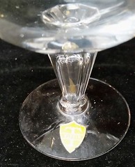 Tiffin Contemporary Pattern Stem 17581 Glass Champagne Original sticker 1954