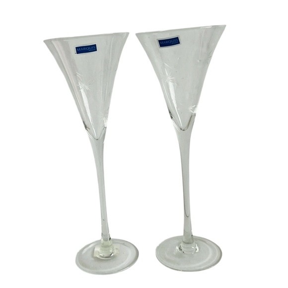Pair of Marquis by Waterford Celebration Toasting Champagne Flutes