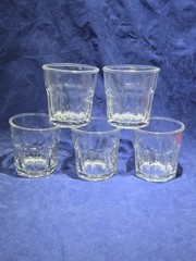 Vintage Anchor Hocking New Orleans 10oz Paneled Rocks Glasses (Set of 5)