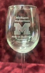 Michigan Wolverines 2025 – 2026 National Champions 19 oz wine glass water goblet