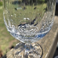 6 Vtg Fine Crystal Water Goblets TIFFIN FRANCISCAN ONDINE Iced Tea Glasses RARE