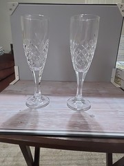 Godinger Dublin Shannon Crystal Champagne Flutes – Set of 2 – In Box