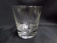 Clear w/ Gray Cut Wheat: Tumbler (s) 3 1/4″ — CR#077