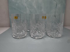 Vintage Bavarian 24% Lead Crystal Tapered Whiskey Tumbler Hand Cut