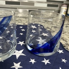 Greenbrier’s Blue Ribbon Highball Clear Drinking Glasses(Set of 4) 13.2 oz