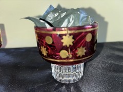 MCM Cranberry Celestial Rock Glasses – Set Of 3