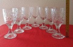 Vtg Princess House Fantasia Footed Water Wine Goblets Set of 7