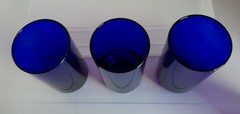 Set of 6 Vintage Libbey Metropolitan Cobalt Blue Coolers Tumblers 16 oz