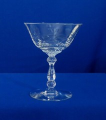 Heisey Barcelona Champagne Cut 941 Fan Dots Bowl Stem 3408 USA bfe3117