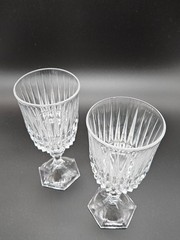 Vintage Fostoria Heritage Crystal goblets (2)